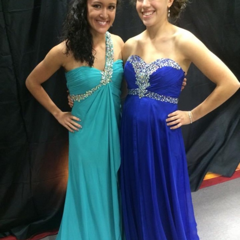 Royal blue gown